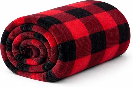 The Big One Plush Throw – Red & Black Buffalo Plaid